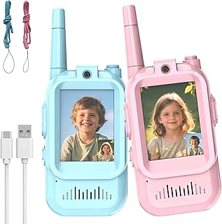 Video Walkie Talkies for Kids, Real-Time Video Chat Kids Walkie Talkies 2 Pack, 2.0