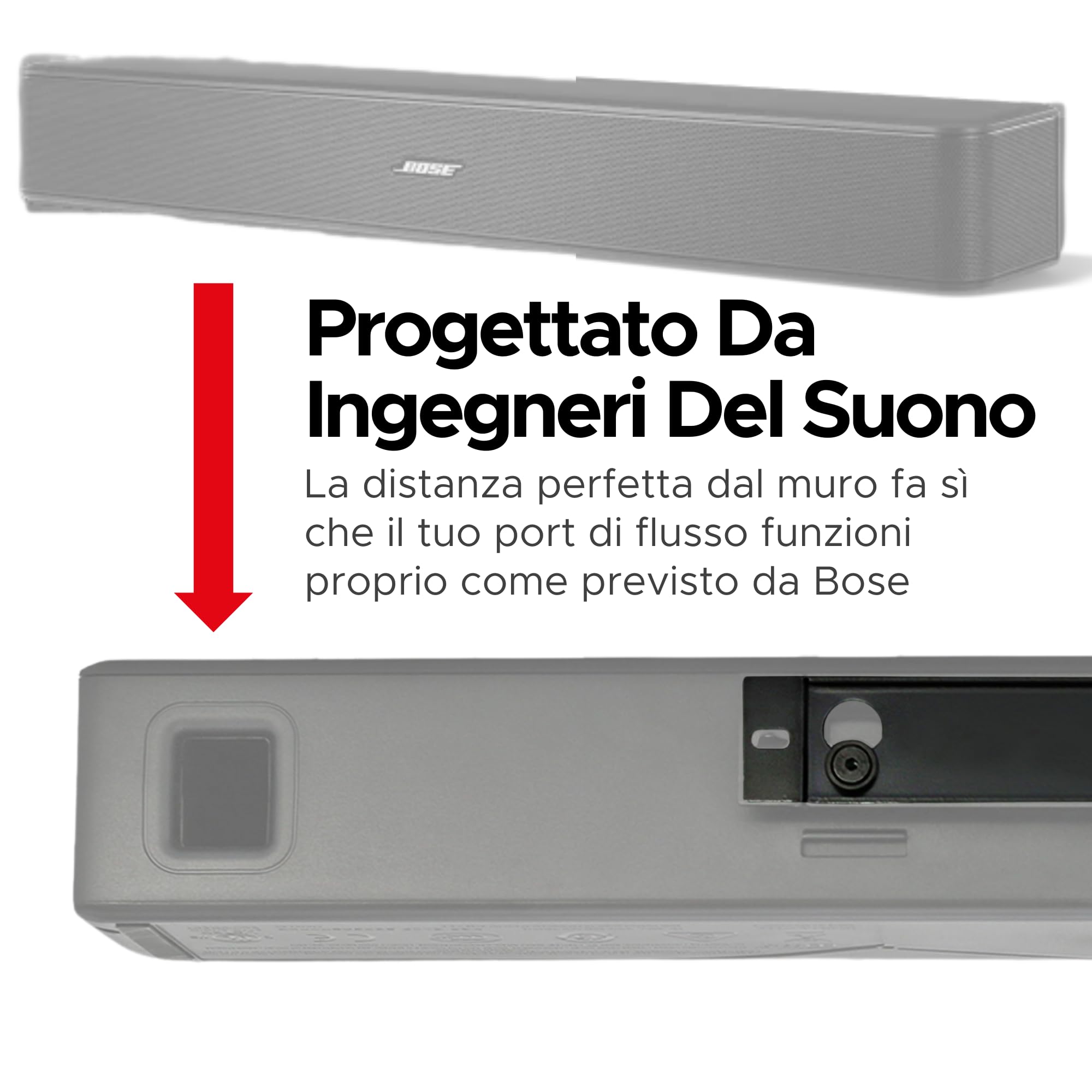 Solo 5 Supporto da Parete per Bose Solo 5 Sound Bar, Compatibile con la Solo Soundbar 2 Sound bar Series II, Kit Completo con Tutto il Materiale di Montaggio, Progettato nel Regno Unito
