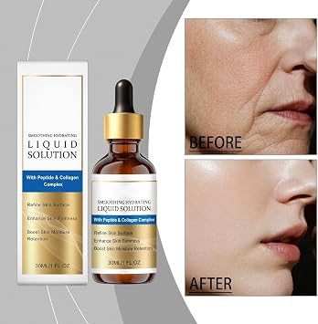 Face Lift Serum, Liquid Solution, Anti-Aging Serum Essence Oil with Peptide and Collagen, Reduce Wrinkles & Fine Lines, Moisturizing and Firming Skin, For All Skin Types (1)