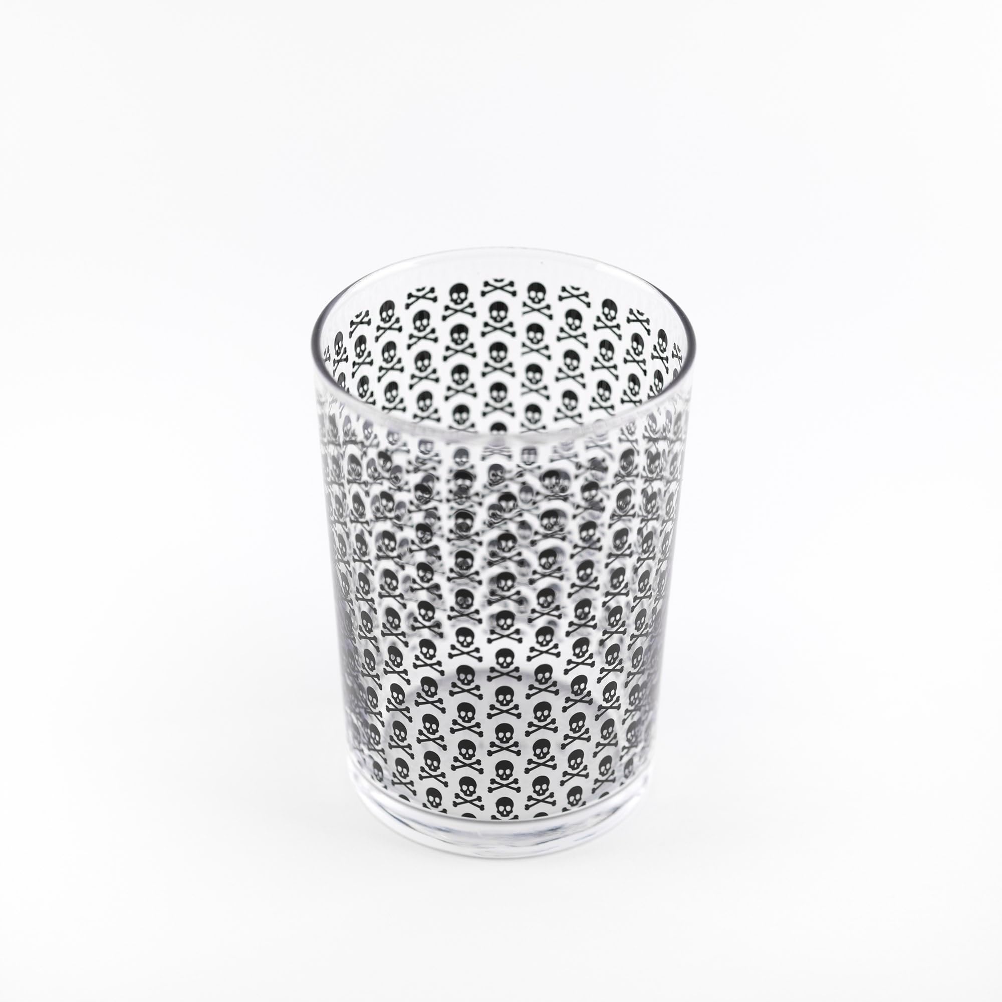 SCALPERS HOME | Vasos de Cristal Transparente | Juego de 2 Vasos de Sidra | Capacidad de 520 ml | Diseño con la Calavera de Scalpers | Fabricados en Cristal