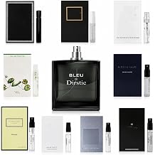 Dirstic Bleu de Paris for Men with 9 Fragrance Samples 3.4 Fl Oz Woody Aromatic Cologne & Men's Discovery Set, Long Lasting Fresh Masculine Scent Gift Set