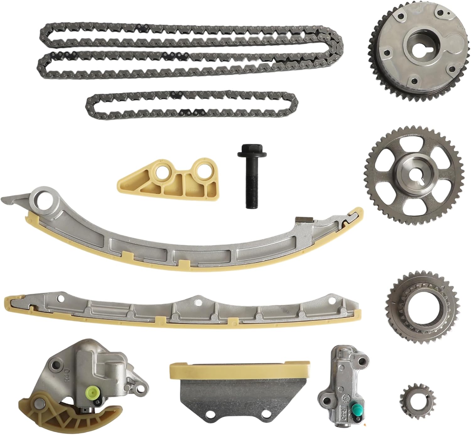 2.4 Engine Timing Chain Kit with Camshaft Adjuster VVT Gear Fit For Honda Acura ILX Accord Civic Crosstour CR-V K24Z8 2.4L 2008-2015#14530-PPA-003 14530-RAA-A01