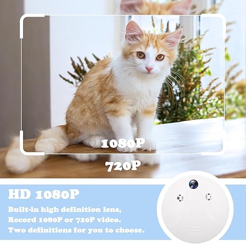 Miniatura 4 de Cámara oculta detector de humo HD 1080P solo video WiFi niñera cámara con visión nocturna detección de movimiento visión remota cámara de seguridad