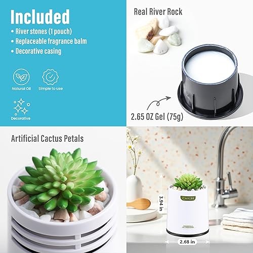 Miniatura 3 de Ambientador de baño, ambientador de gel suculento, fragancia decorativa creativa para el hogar y el escritorio de la oficina, perfumado fresco