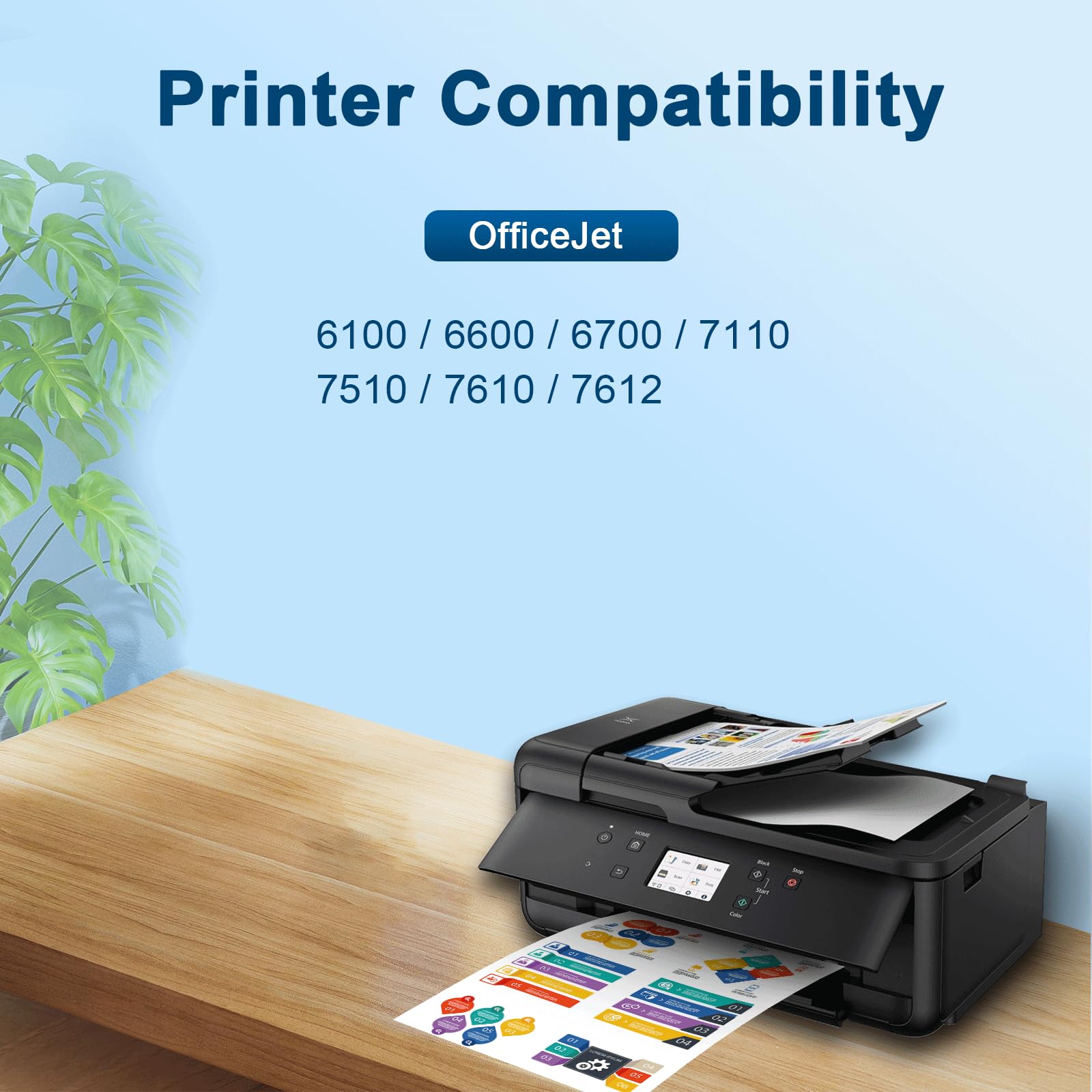 Jagute 932XL 933XL Cartucce d'inchiostro Compatibles con Cartucce Stampante HP 932XL 933XL Multipack per HP Officejet 6100 6600 6700 7110 7510 7610 7612 (10-Pack, Nero Ciano Magenta Giallo)