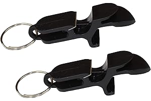 2-Pack Black Shotgun Can Opener Bottle Opener Keychain - the Ultimate Tailgating and Party Essential