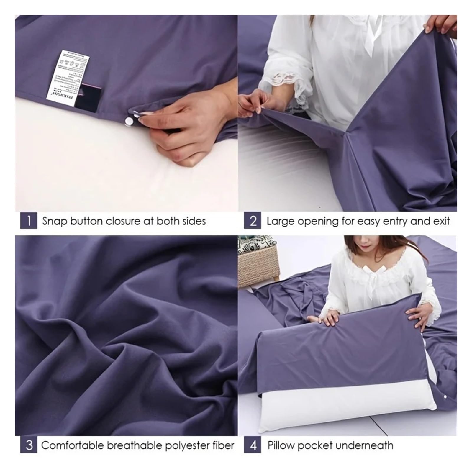Fodera per Sacco a Pelo Sacco a Pelo Leggero Sacco a Pelo Portatile for Campeggio all'aperto Hotel Lenzuolo da Viaggio for Campeggio Escursionismo Viaggio(Blue 160x210cm)
