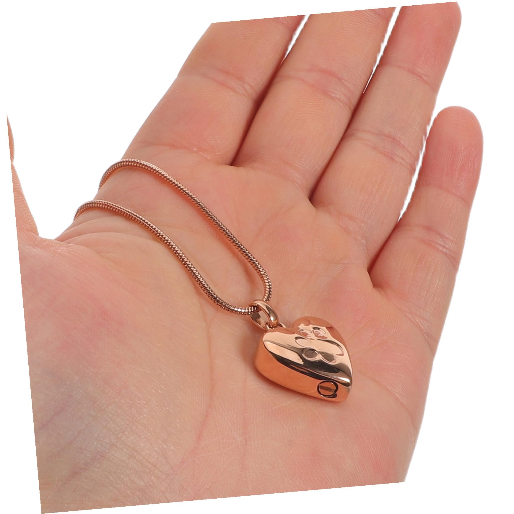 BESPORTBLE 2pezzi Collana Ciondolo per Urna per Animali Domestici in Acciaio Inossidabile Collana Porta Ceneri Forma di Cuore Contenitore per Ricordi di Cane e Gatto