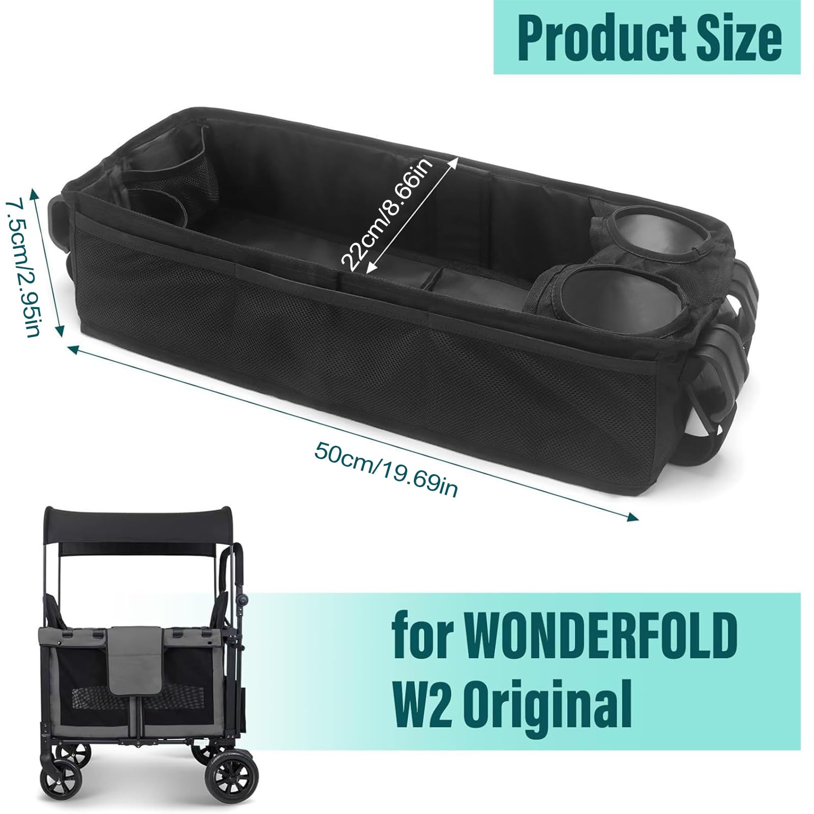 Plateau Poussette Porte-Gobelet Organiseur Siège Auto Adaptateur