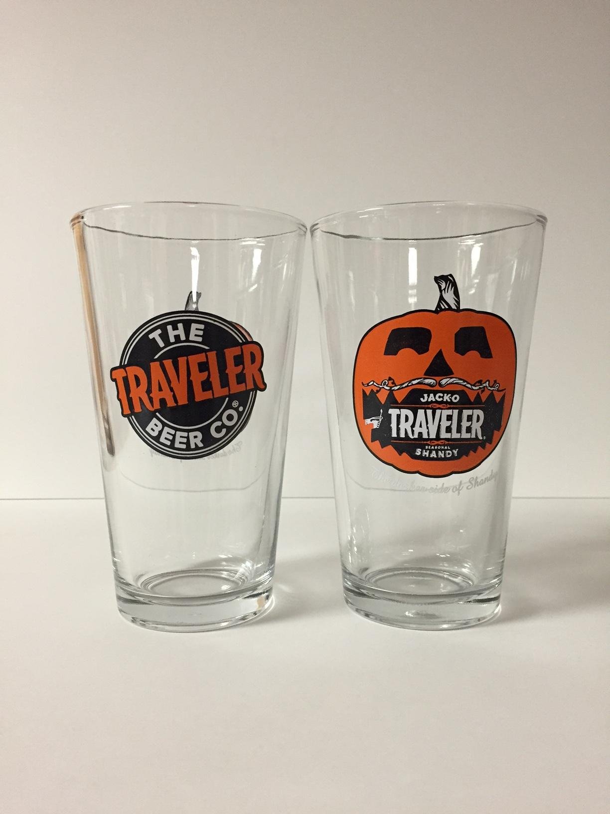 The Traveler Beer Co. - JACKO Traveler Pumpkin Shandy - 16oz Pint Glass - 2 Pk