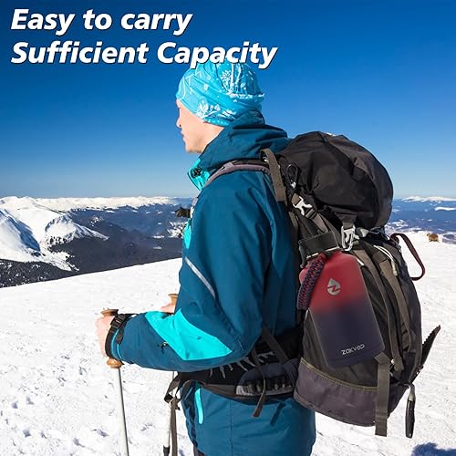 Miniatura 6 de ZAKVOP ZAKVOP - Botella de agua aislada de 64 onzas con pajitas y 3 tapas, botella de agua de medio galón de acero inoxidable de doble pared, jarra