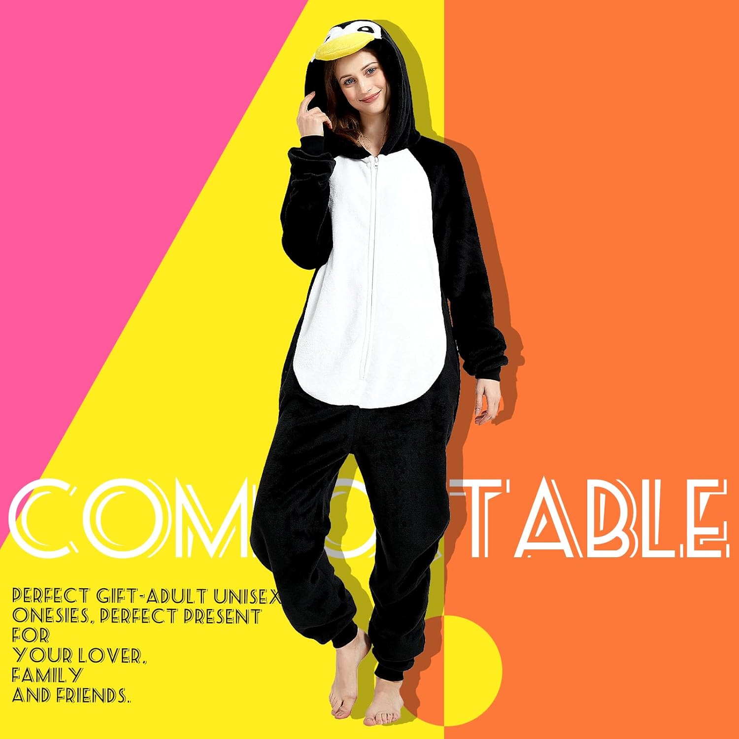 Snug Fit Adult Unisex Onesie Cosplay Costume,One Piece Pajama Halloween Homewear Suit for Women and Men - Image 3