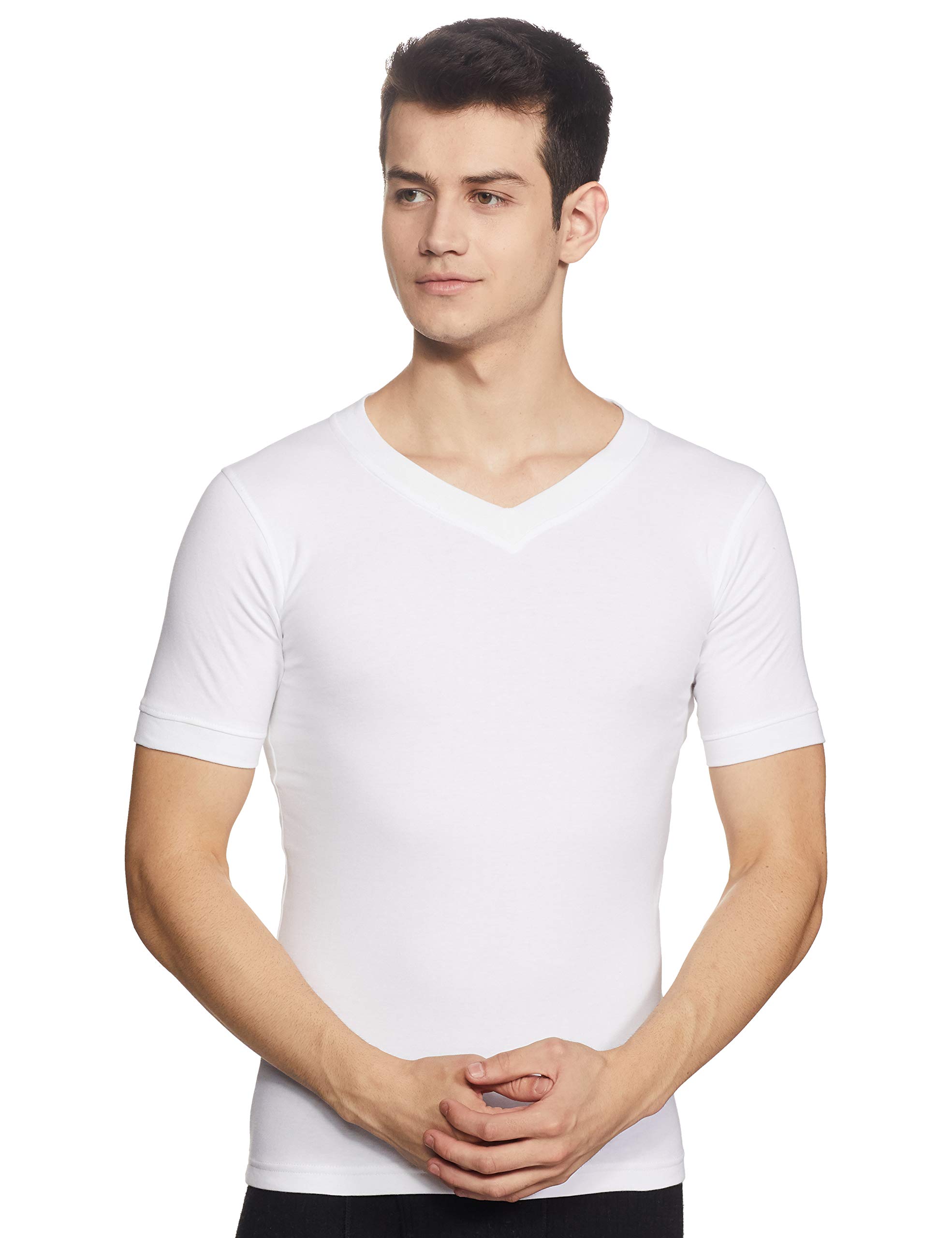 Solid Regular Fit Thermal Top Men's VNHS 5555_White M-image-39