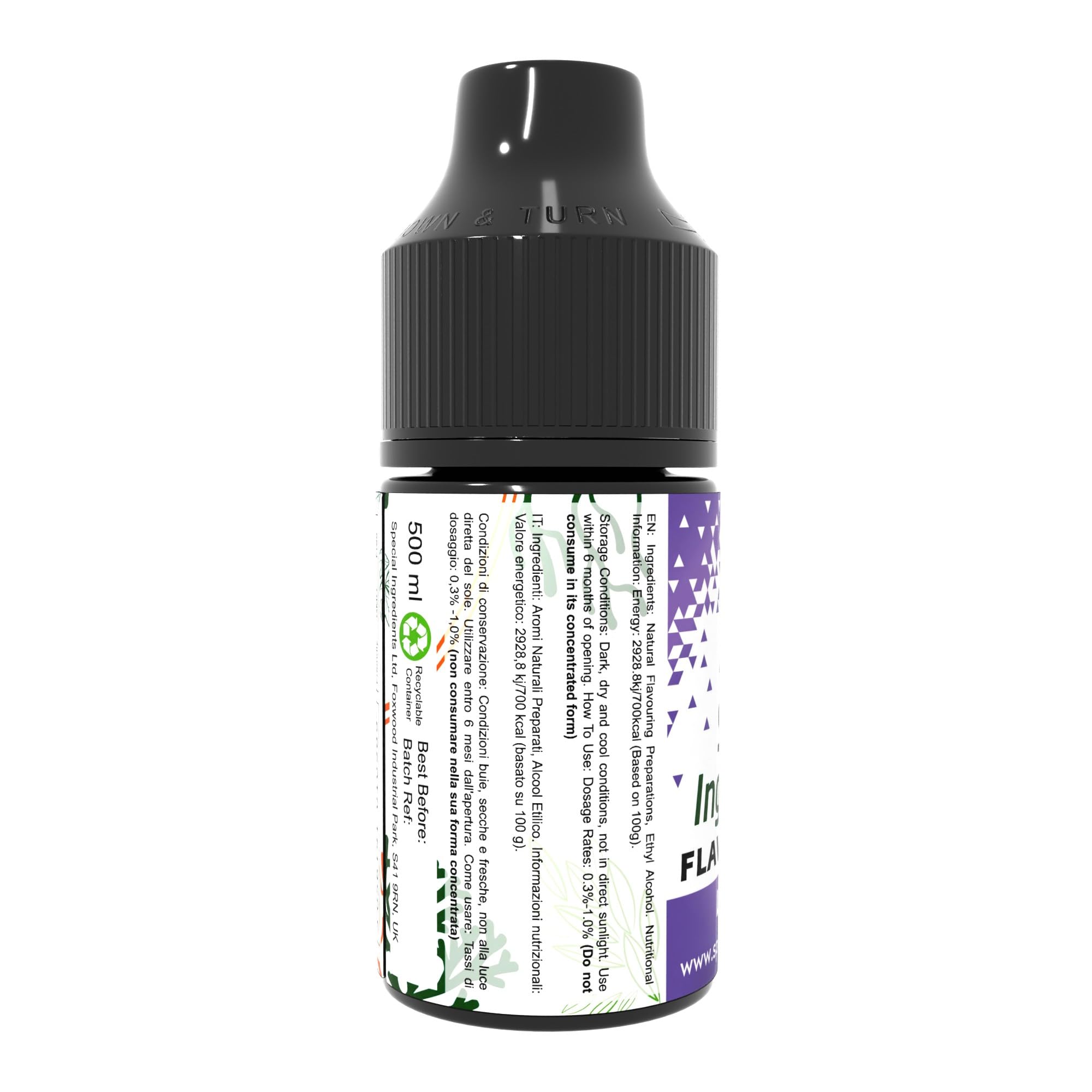 Special Ingredients Flavour Drops Lavender, 500 ml | Lavendel-Geschmackstropfen, Lebensmittelaroma, Vegane Geschmackstropfen, Für Backen, Speisen und Getränke, Zuckerfrei