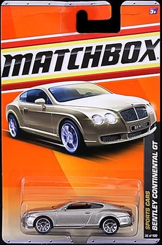 Matchbox 2011, Bentley Continental GT (Gold) 36/100, coches deportivos. Escala 1:64.