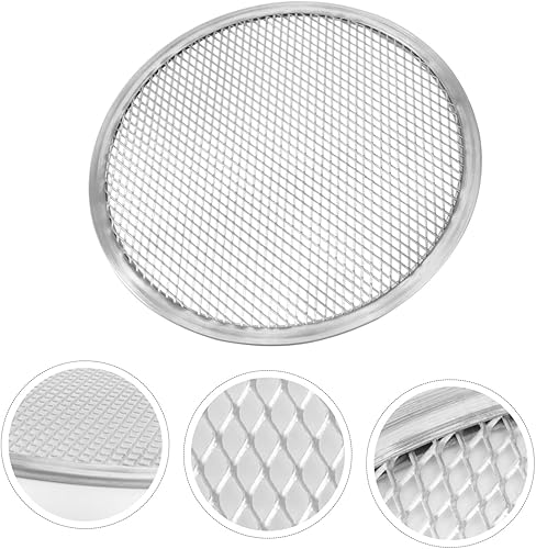 Miniatura 3 de KICHOUSE Bandeja para pizza con agujeros, juego de utensilios de cocina, herramientas de parrilla de acero inoxidable, bandeja para pizza perforada,