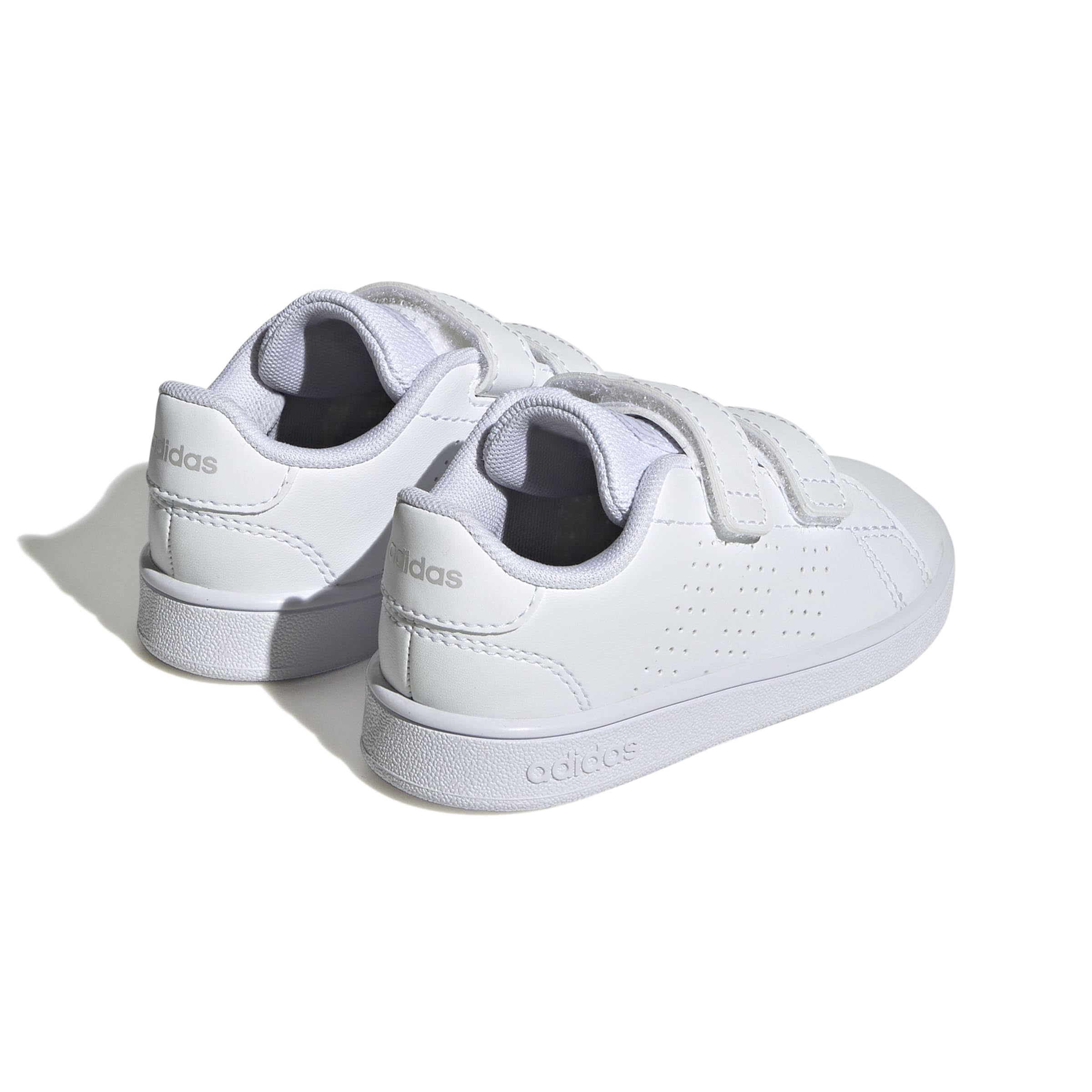 adidas Uniseks - niemowleta Advantage Lifestyle Court Two Hook-And-Loop Shoes, ftwr white/ftwr white/grey one, 26 EU