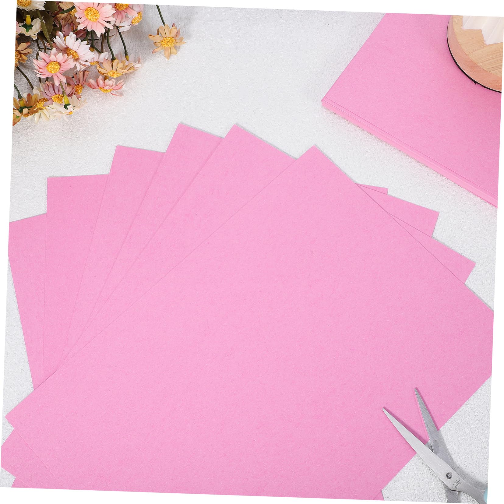 Papier Cartonné Couleur A4 Rose 230g, 100 Feuilles, Robuste et Facile à Manipuler, pour Découpage et Fabrication de Cartes pour Garçon et Filles