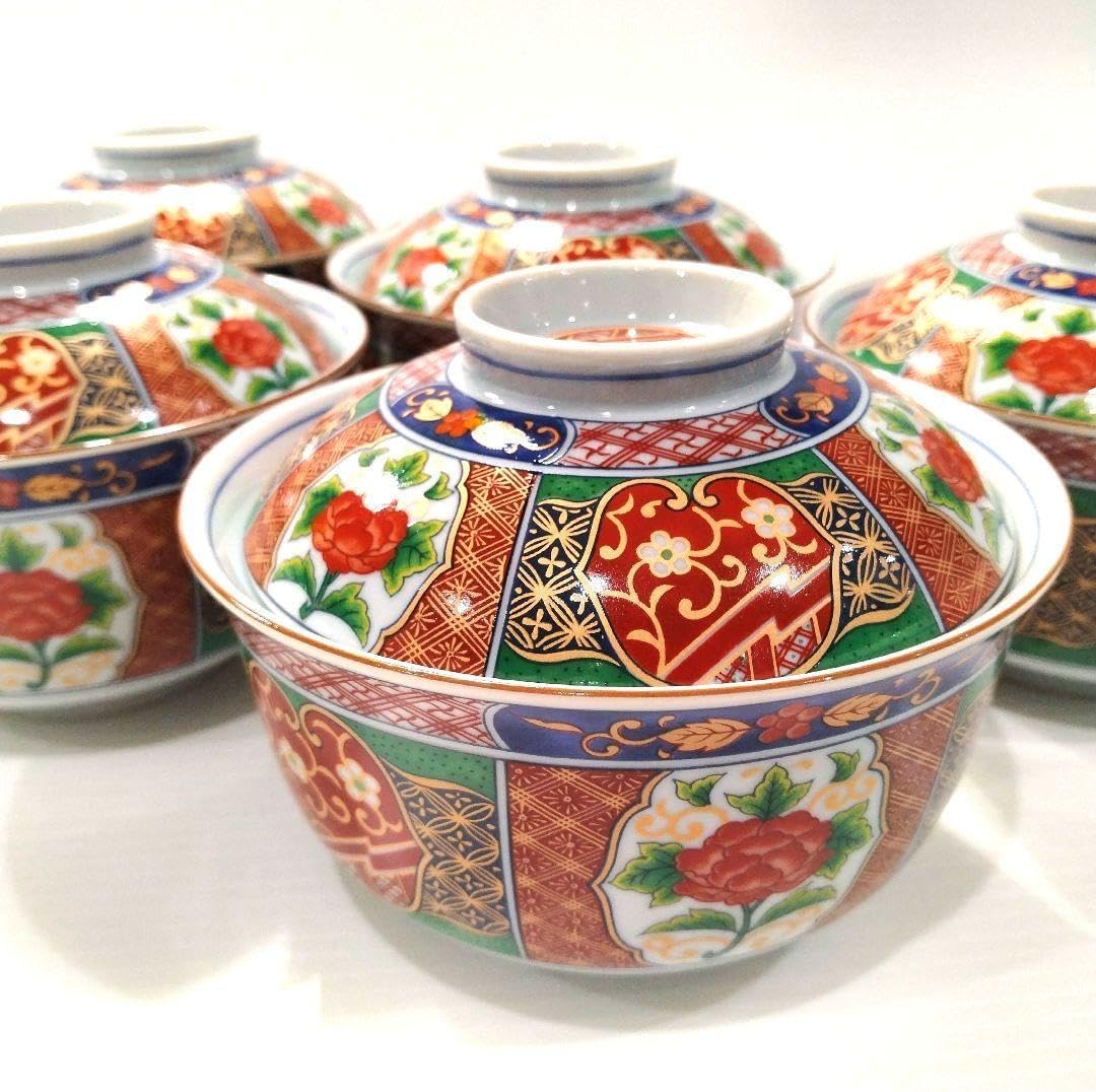 古伊万里 有田焼 醍醐窯 蓋付きどんぶり揃 丼ぶり 蓋付き 色絵 金彩 和食器