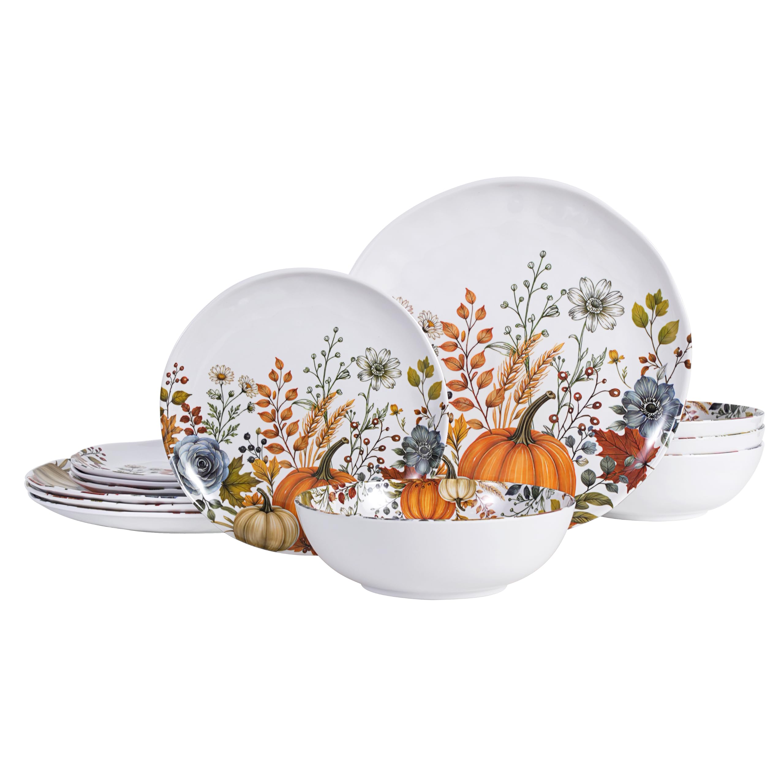 Lechoo Autumn Pumpkin Melamine Set
