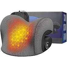 Wireless Heated Neck Stretcher for Pain Relief, Portable Cordless Neck Shoulder Cervical Traction Device with Graphene Heating Pad No Smell Magnetic Therapy Case Relaxer for Spine Alignme