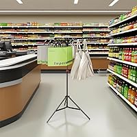 Vista 4 de Estante ajustable para bolsas de compras, soporte para toallas, soporte de almacenamiento de metal independiente con 4 brazos plegables, resistente