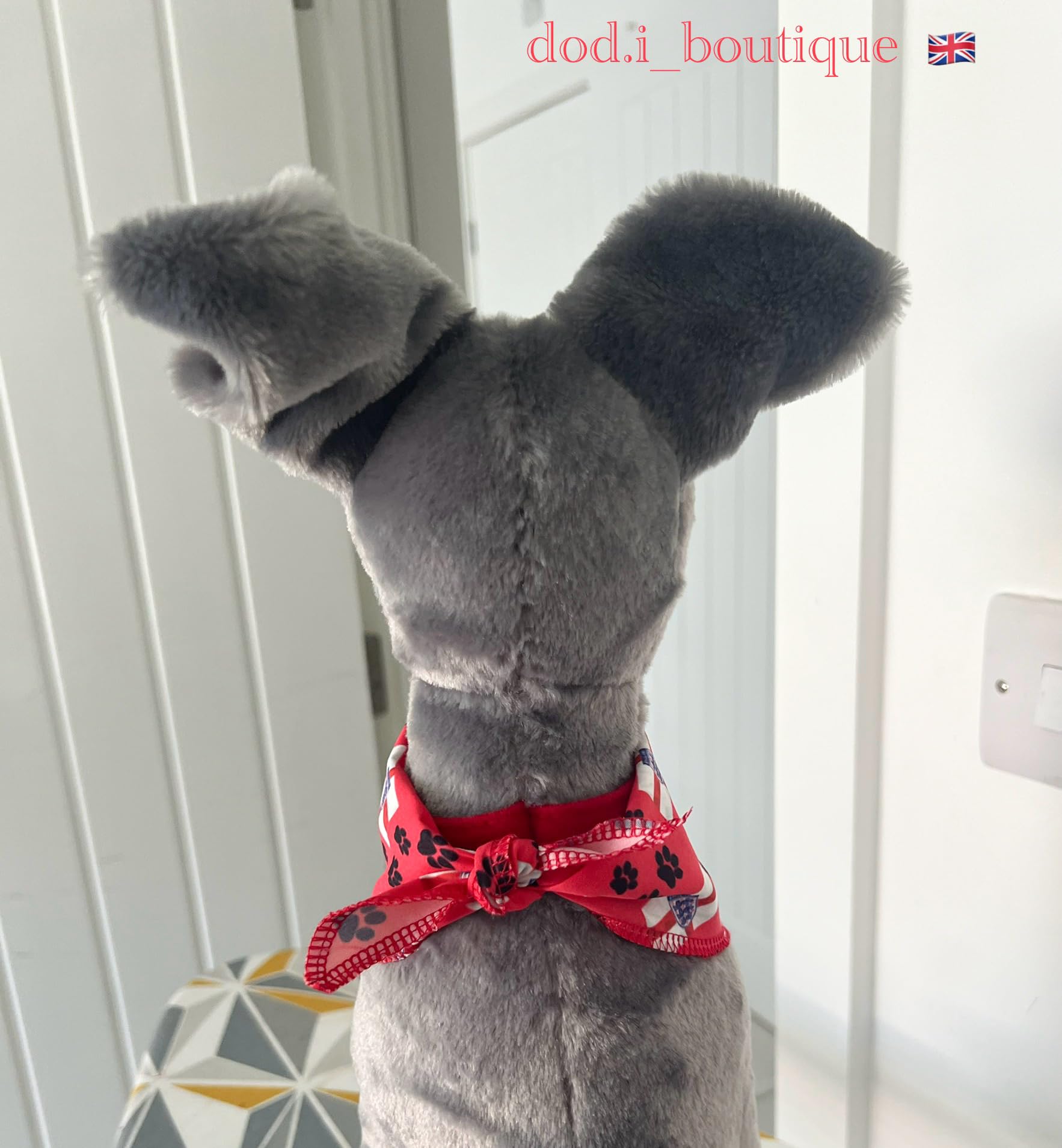 New Dogs Bandana Football Flag Paws Euro Paws Adjustable Triangle Dog Scarf RED ACCESSORY UK (Scarf Red flag Small) - Image 4