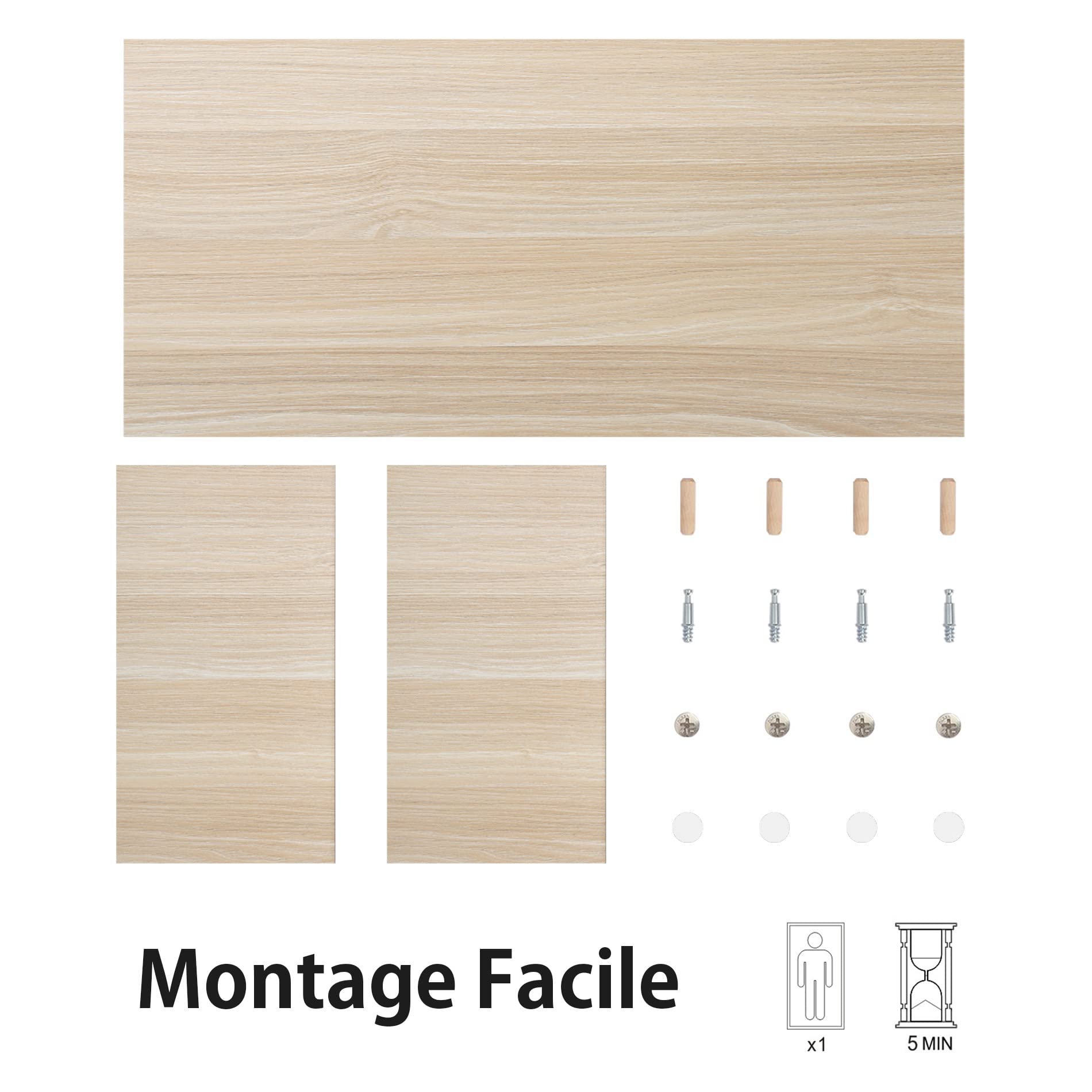 FITUEYES Réhausseur d'Écran en Bois Support d'Ordinateur 54x25,5x14cm FDT205401WO