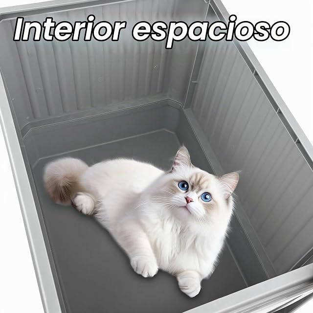 Foto 4 de 7 de Ravytha Arenero Cerrado Gato Cubierto, Mueble Arenero Gatos Bandeja, Cagadero, Caja de Arena, Bandeja, WC