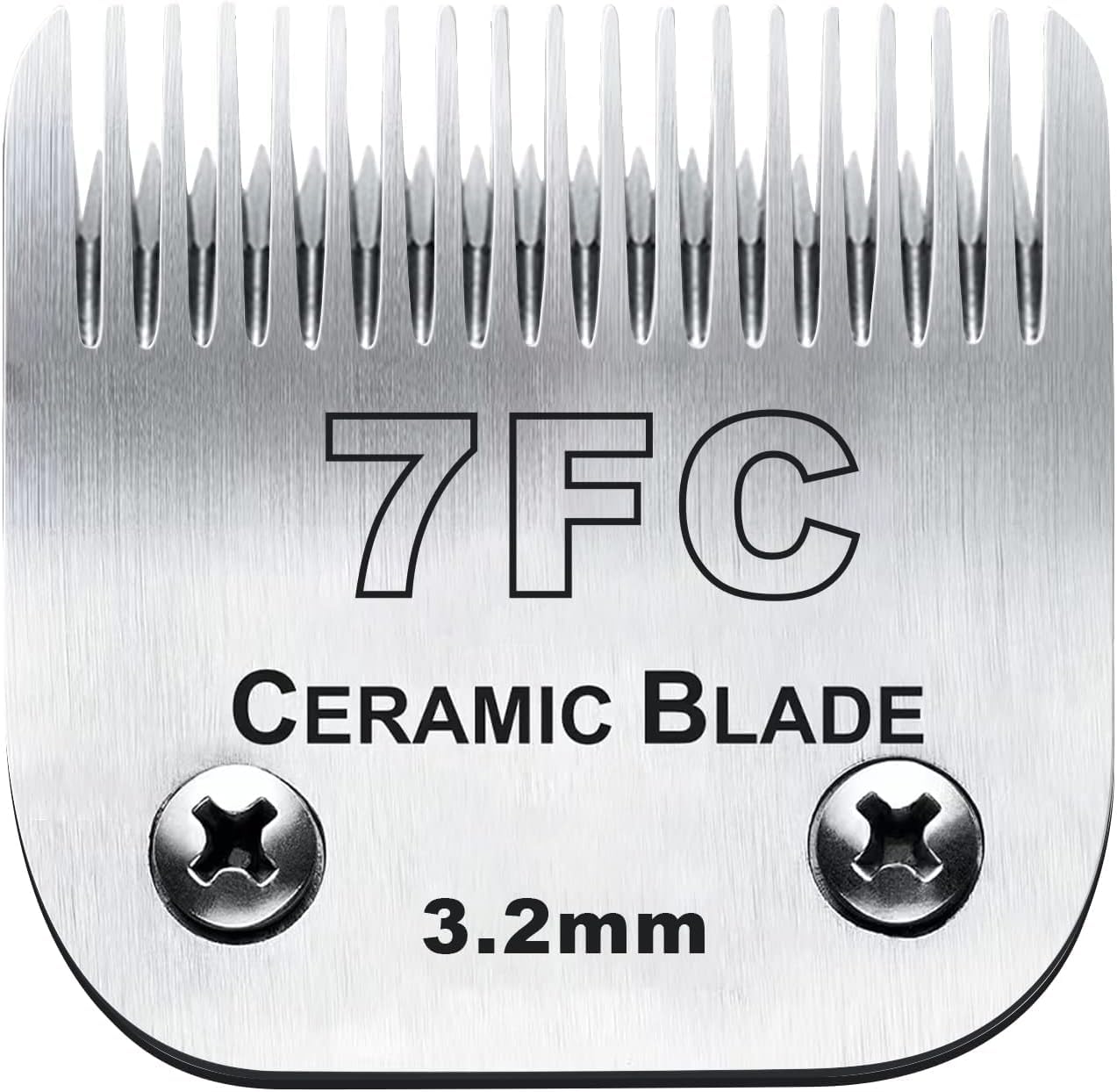 Dog Grooming Replacement Blades Compatible with Andis, Oster, and Wahl Clippers (7FC), Silver