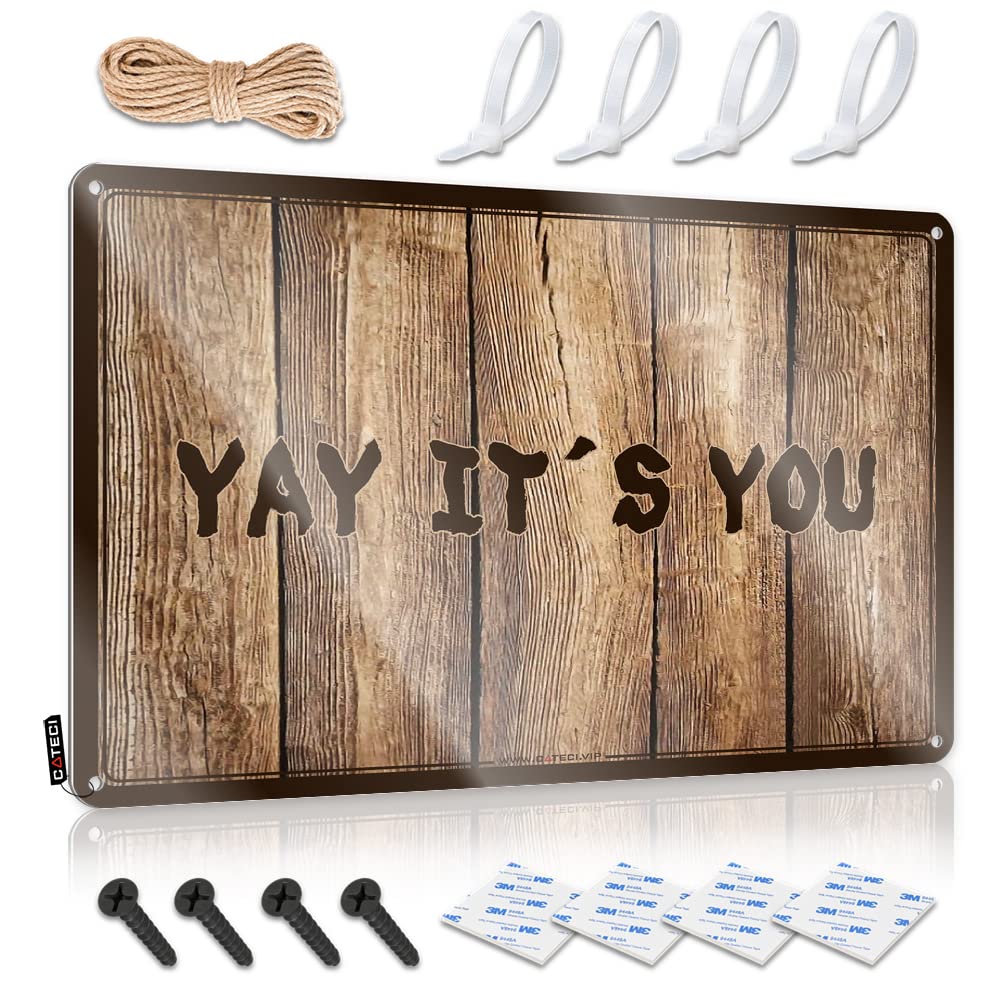 Mwfkkaddb One Color Outdoor Bar Decor Yay It's You Tin Sign Funny Signs For Bar Sign For Bedroom Door(30X40cm)