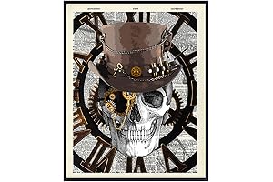 Exceptional Steampunk Skull Dictionary Art: A Perfect Embellishment for Punk Enthusiasts