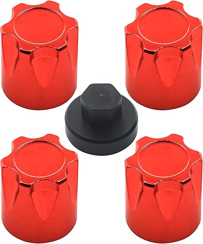 4 piezas Share Goo aluminio RC M4 rueda tuerca, RC coche a prueba de polvo llanta centro centro cubo para Traxxas TRX4 Axial SCX10 90046 D90 Tamiya