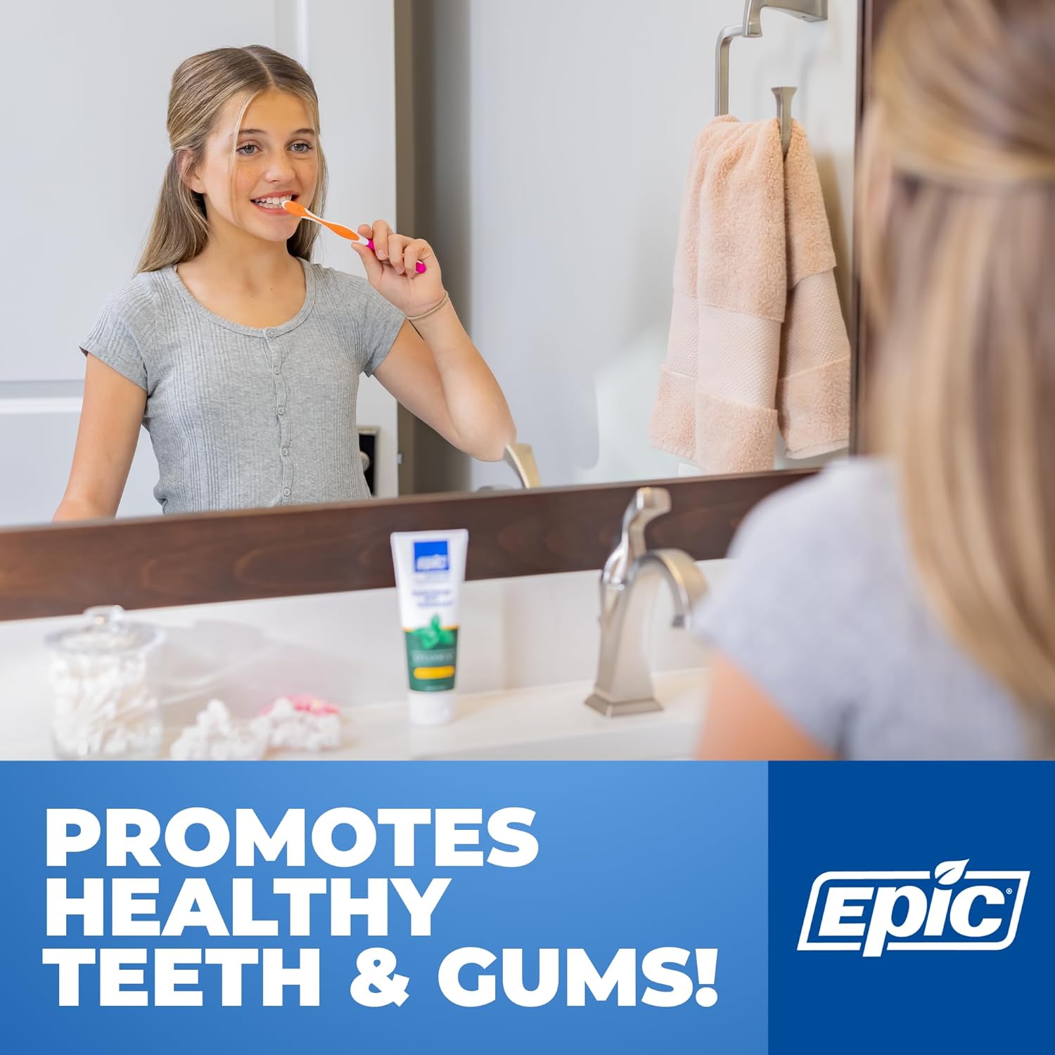 Epic Xylitol Toothpaste for Adults - Fluoride-Free Toothpaste with 25% Xylitol - SLS-Free Formula for Dry Mouth & Fresh Breath - Spearmint, 4.9oz (2-Pack) - Image 5