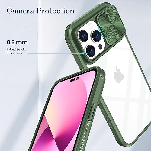 Miniatura 4 de Asuwish Funda para iPhone 15 Pro Max de 6.7 pulgadas con protector de pantalla, protección completa, delgada, transparente, accesorios para celda de