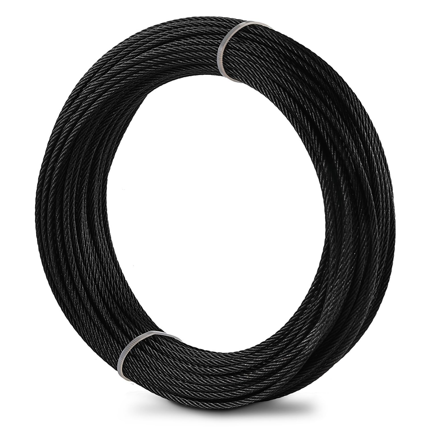 Steel DN Mate 100ft Black Wire Rope, 1/8" Stainless Steel Cable for Deck Cable Railing System, 7x7 Strands Construction, T316 Marine Grade Stainless Steel Wire Rust-Free