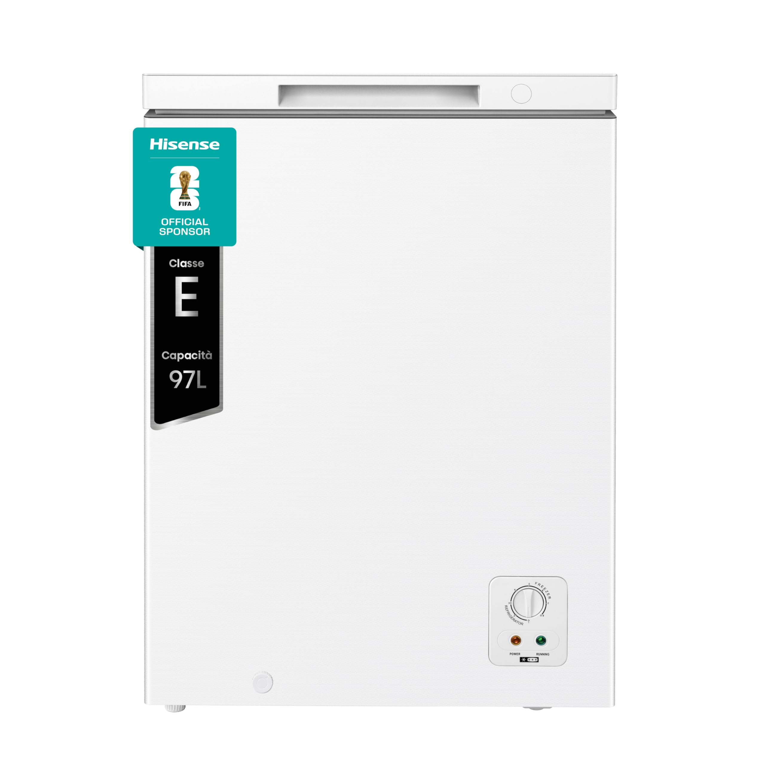 Hisense FT100N1BWE NUOVO Congelatore a Pozzetto con capacità 97 litri, Silenzioso MAX 40 dB, Bianco