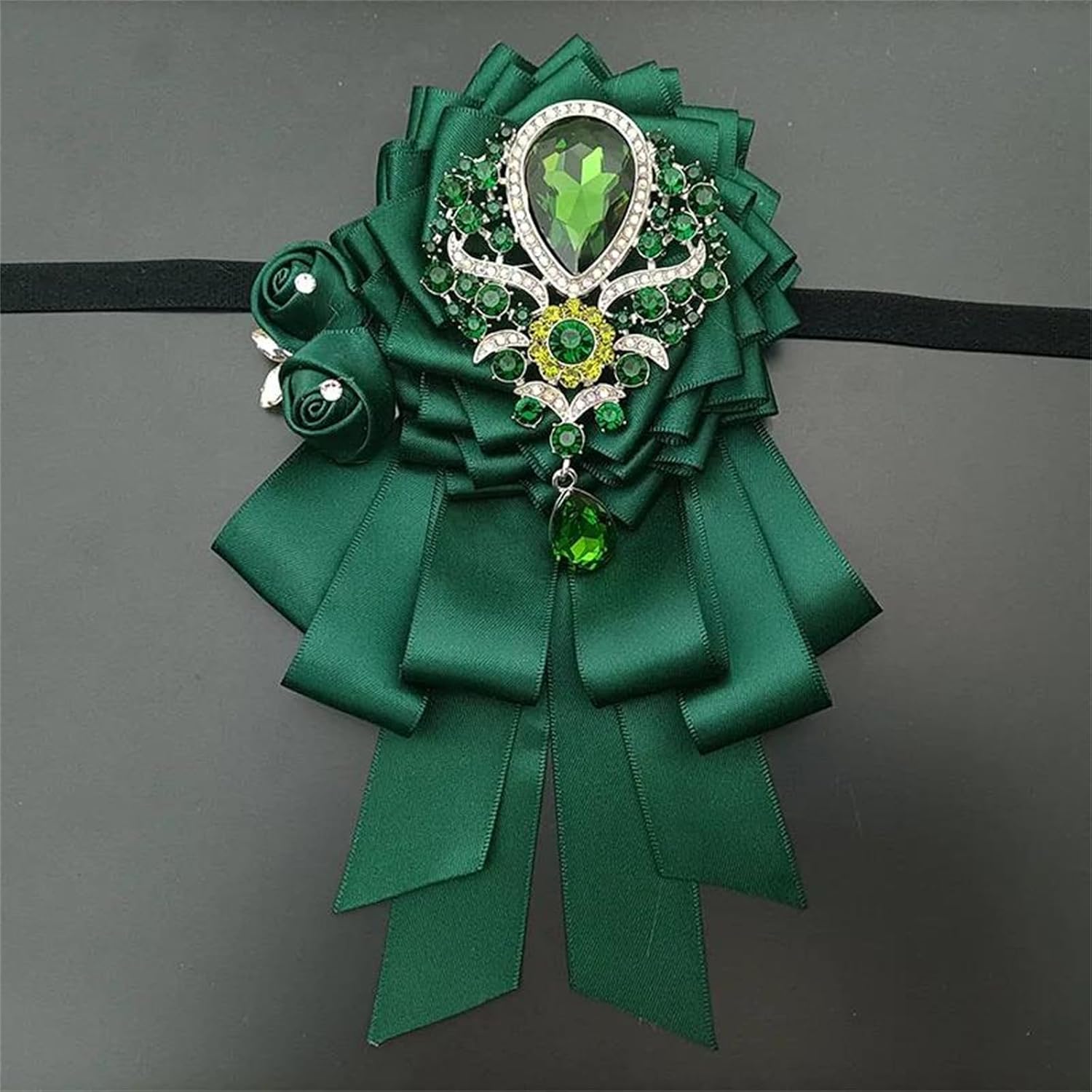Womens Mens Original Design Bow Tie Ribbon Collar Flower Brooch for Business Banquet Wedding Suit