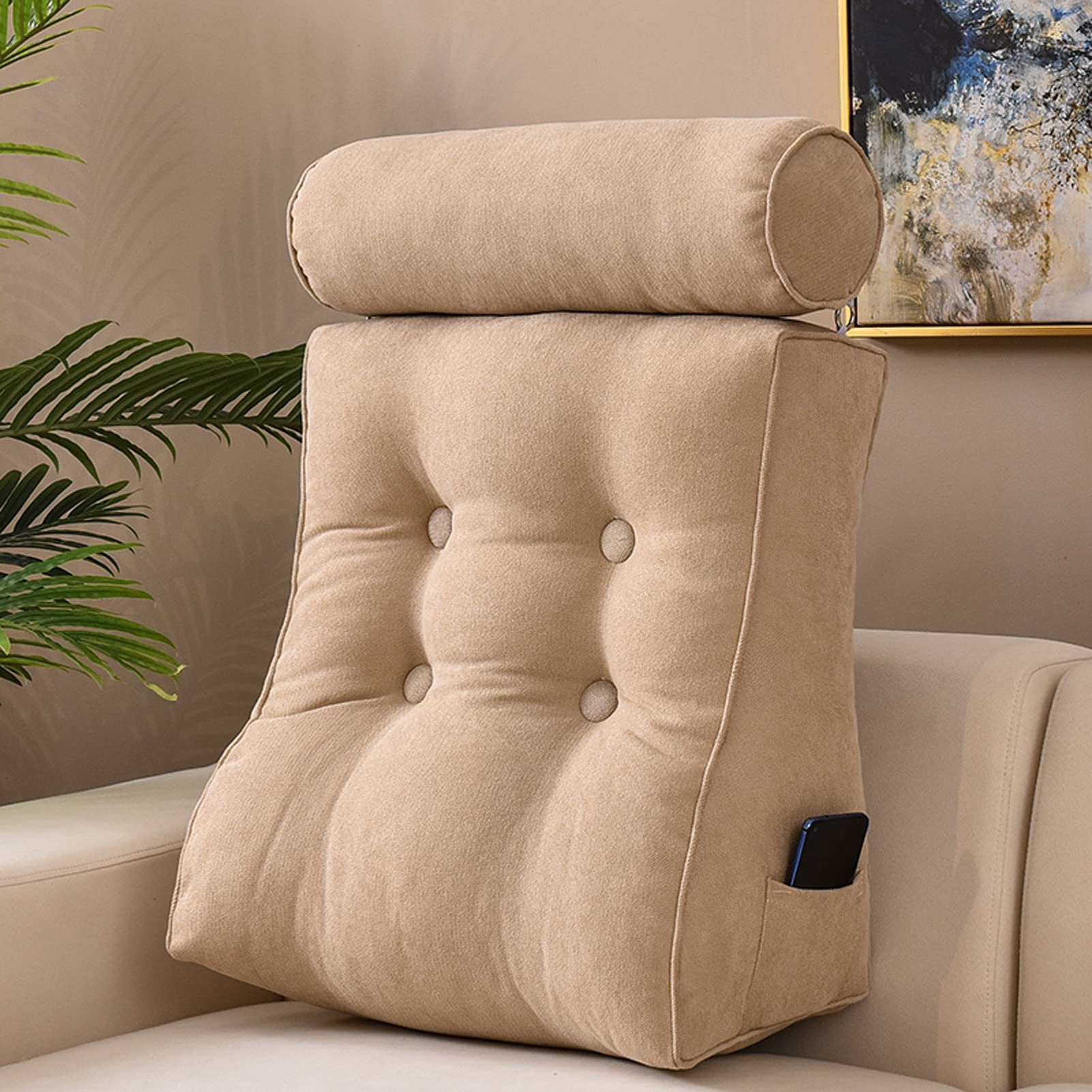 SBZIOJHDR backrest cushion, Reading Pillows,Lumbar Support Cushion,Rest Backrest Pillow,Great As for Books Or Gaming
