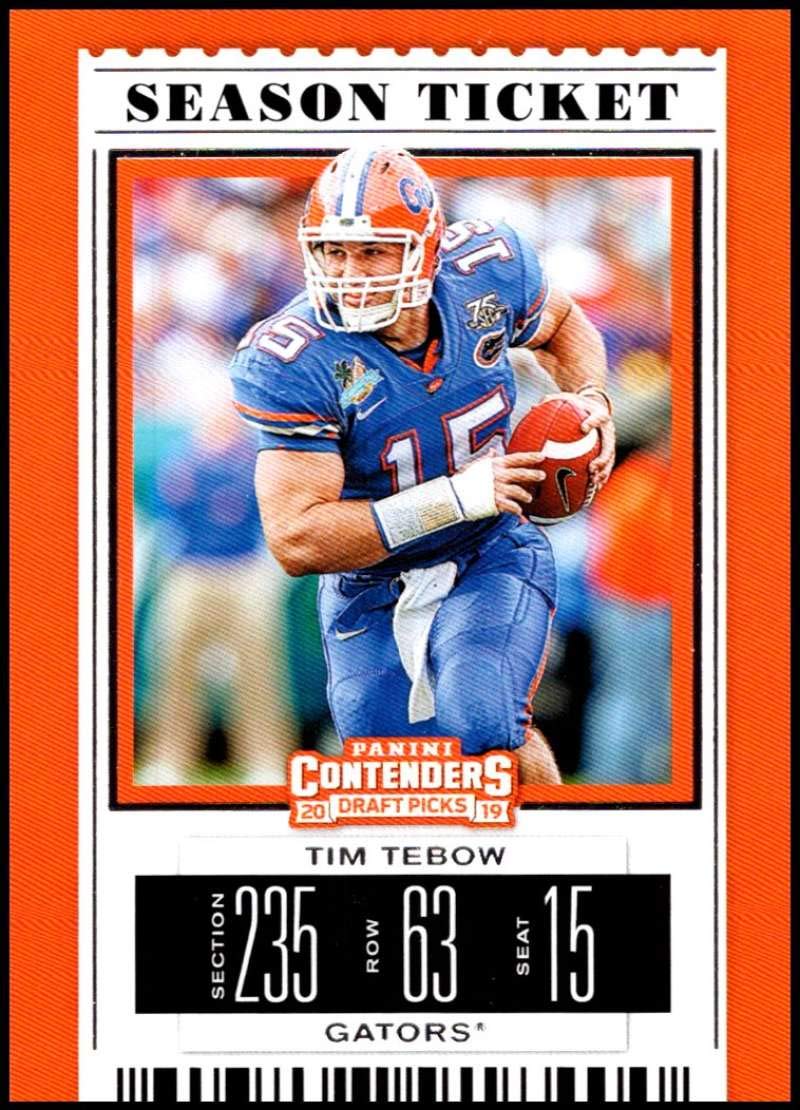 Amazon.com: 2019 Panini Contenders Draft Tickets Season Ticket #94 Tim Tebow  NM-MT Florida Gators Football : Collectibles & Fine Art