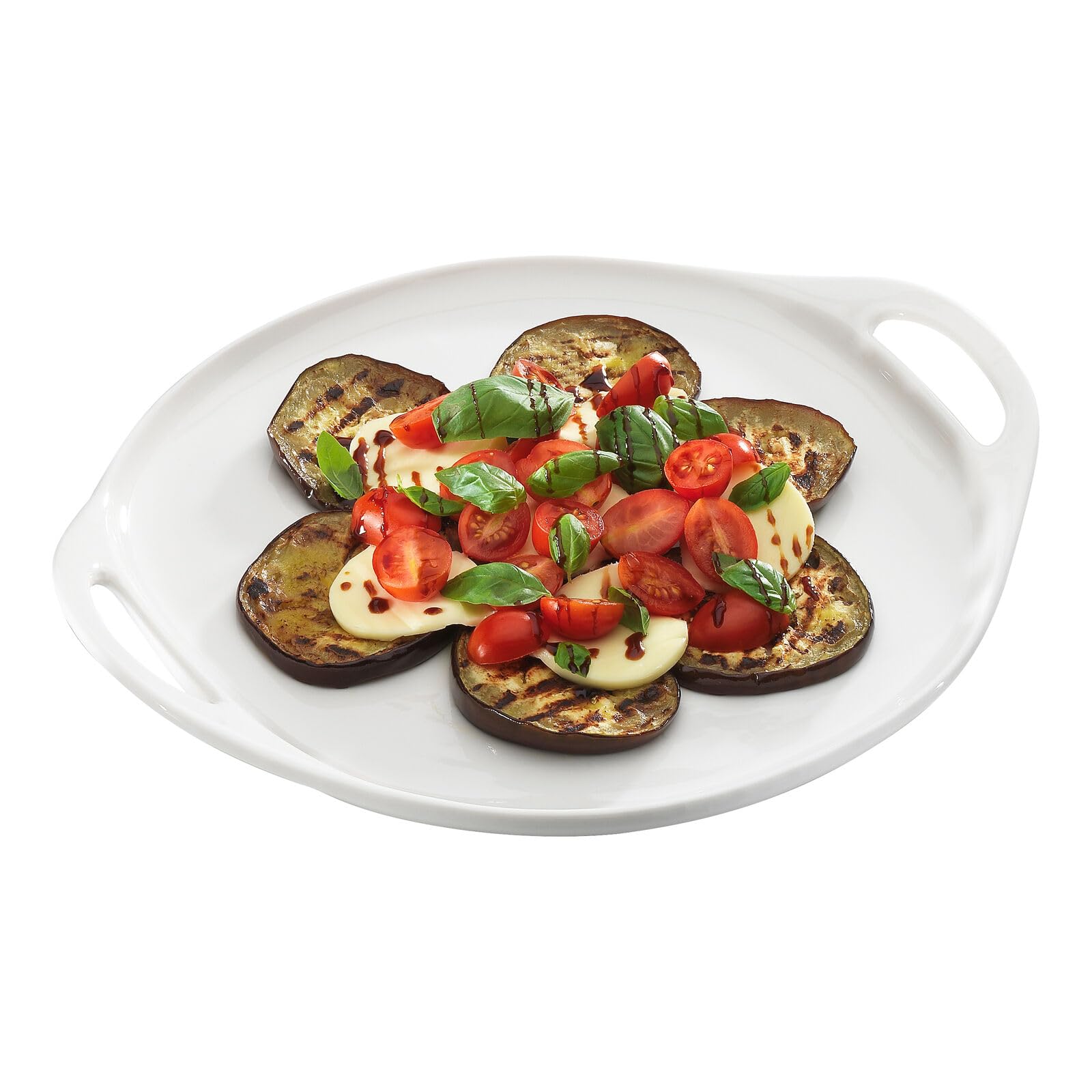 Symphony Handles Round Serving Platter 30 x 35cm