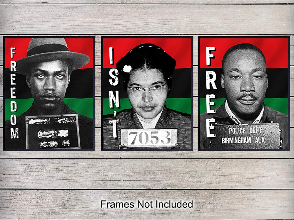 Black Leaders Freedom Isnt Free On African American Flag 8x10 ...