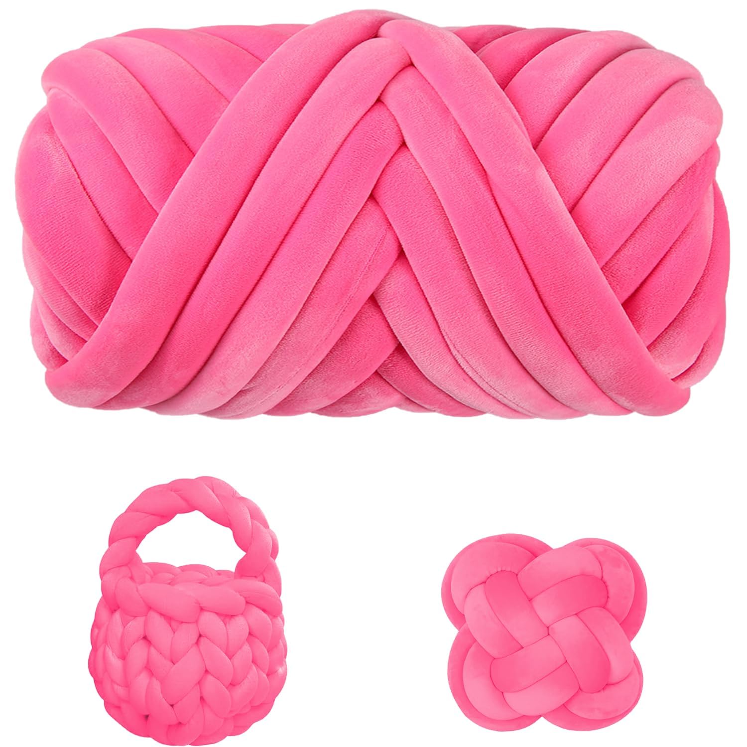 Maxee Dicke Wolle Garn 500g, Chunky Yarn XXL Wolle zum Handstricke, Sperrige Textilgarn zum häkeln für körbe, Decke, Kissen, Rucksack
