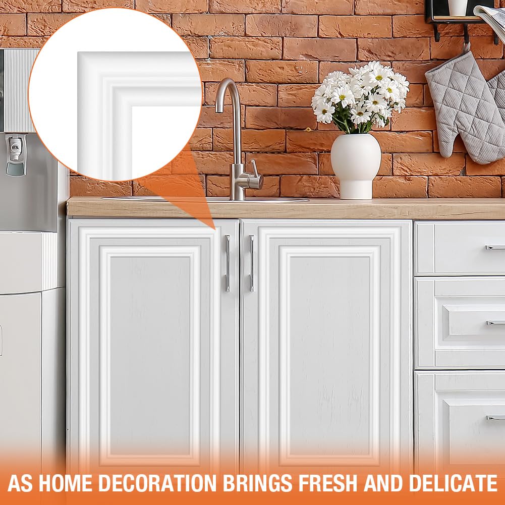 Listones Autoadhesivos para Decoración de Pared, 2.2cm x 3m, Molduras Decorativas Flexibles para Paredes Molduras, para Decoración DIY, Kits de Moldura Adhesiva para Rodapies Zocalos,Blanco