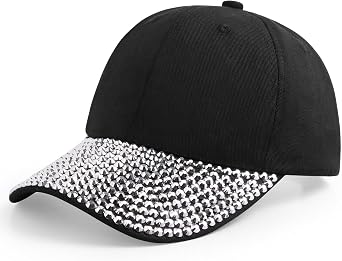 ZTL Womens Studded Rhinestone Baseball Cap Dad Trucker Hat Sparkle Bling Sun Hat