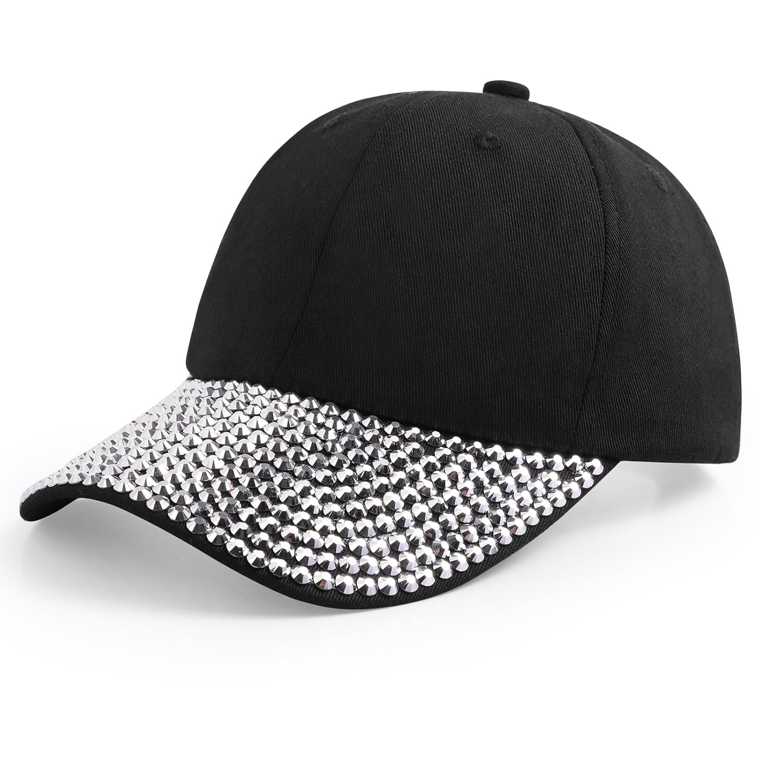 ZTL Glitter Rhinestone Baseball Cap Fashion Jeans Denim Cap