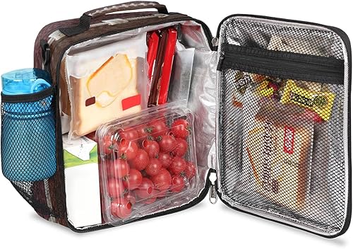 Miniatura 4 de Lonchera para niños con bola de rugby, bolsa de almuerzo aislada para niñas, niños, bolsa de preparación de comidas congelable con correa para el