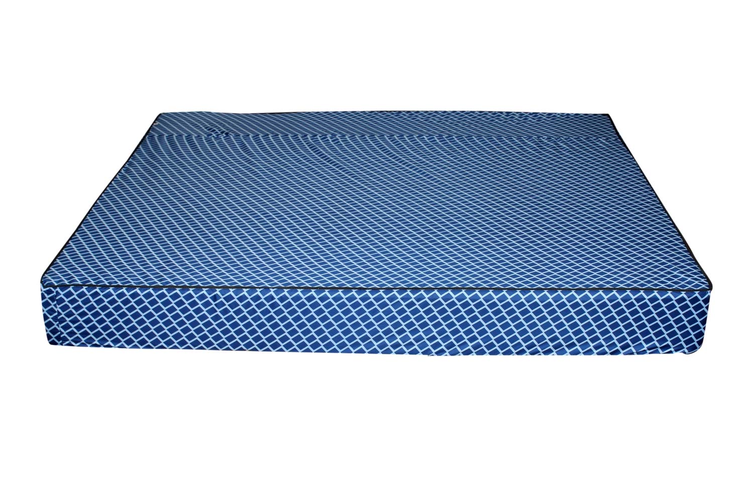 The Furnishing Tree Polyester Mattress Protector Waterproof Size WxL 36x78 inches Single Bed one Unit Check Blue-picture-11