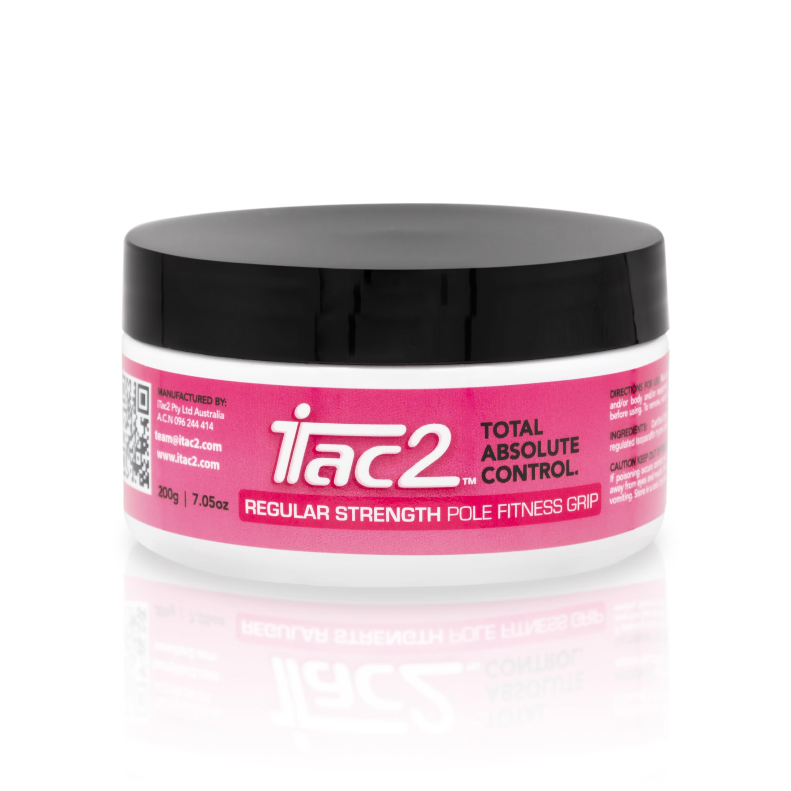ITAC2® | Pole Fitness Grip - Regular Strength (7.05OZ 200gm) Jar - Non Slip Grip Aid for Pole Dancing, Aerial Silks & Aerial Hoop - Dry Hands and Ultimate Grip - Waterproof Beeswax Formula