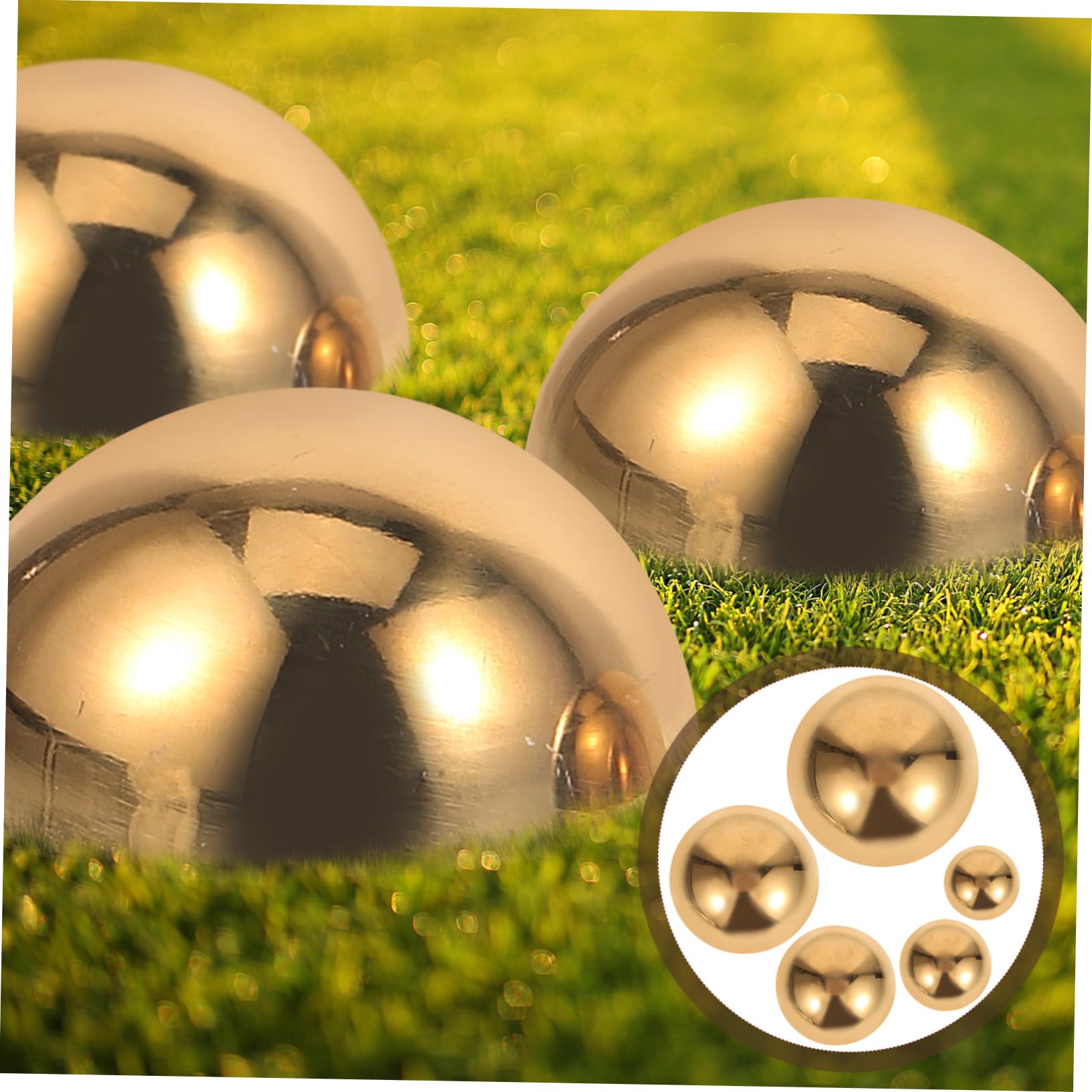 BESPORTBLE 20pezzi Sfere Decorative Inossidabile Palline Di Riflessione Per Giardino Sfera Di Osservazione Con Finitura Specchiata Variabili Per Fotografia e Decorazioni Esterni